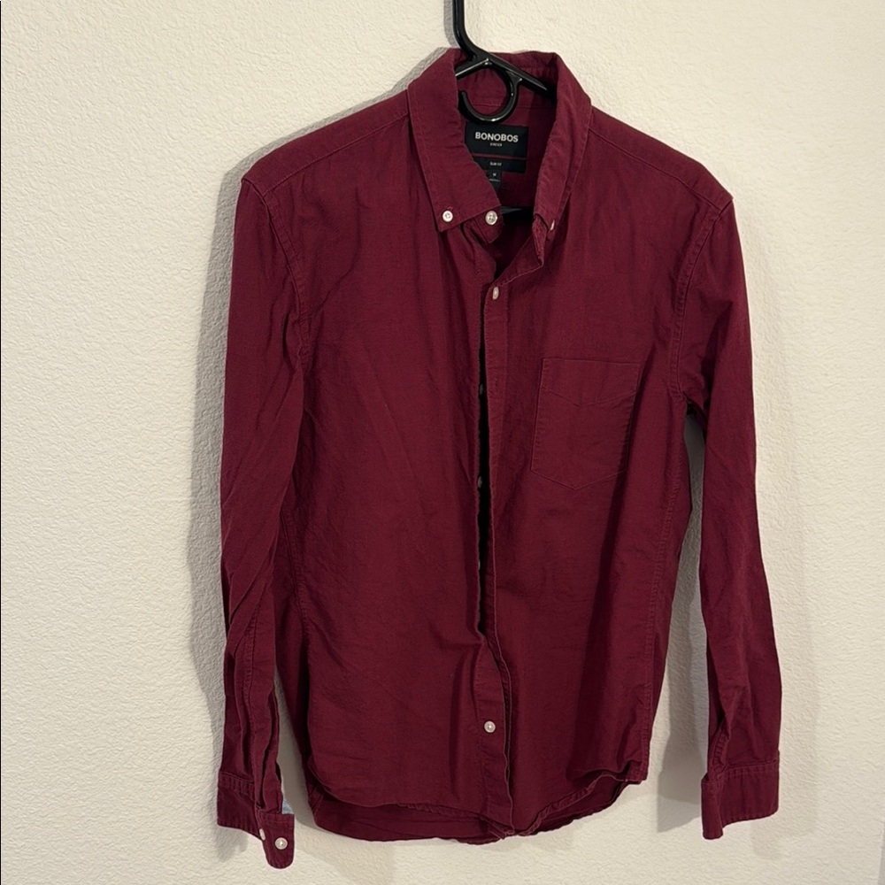 Bonobos Maroon Button Down Shirt